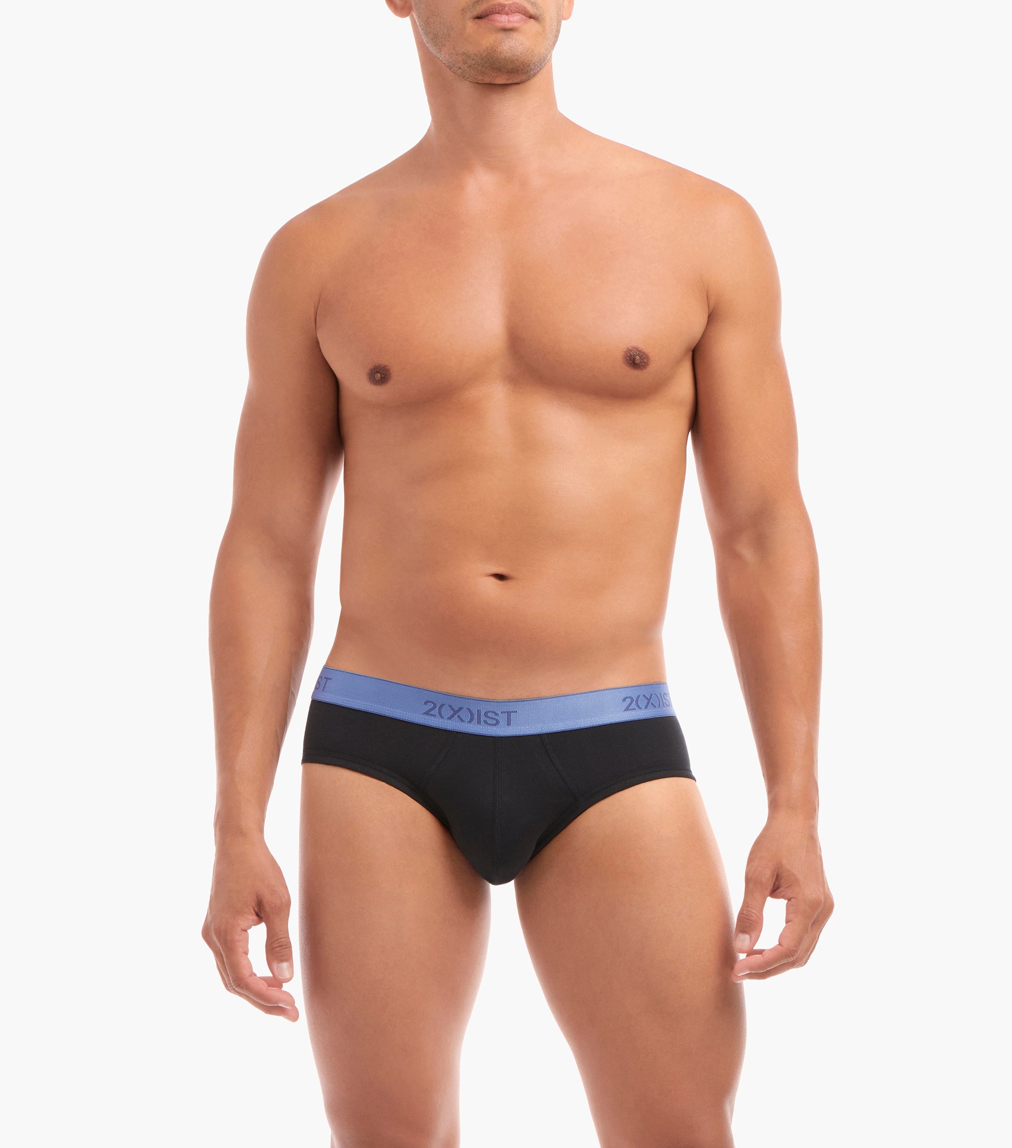  2xist 3 Packs Essential Stretch No-show Brief - Sand Verbena / Multi Stripe / Rain Forest - Bonton