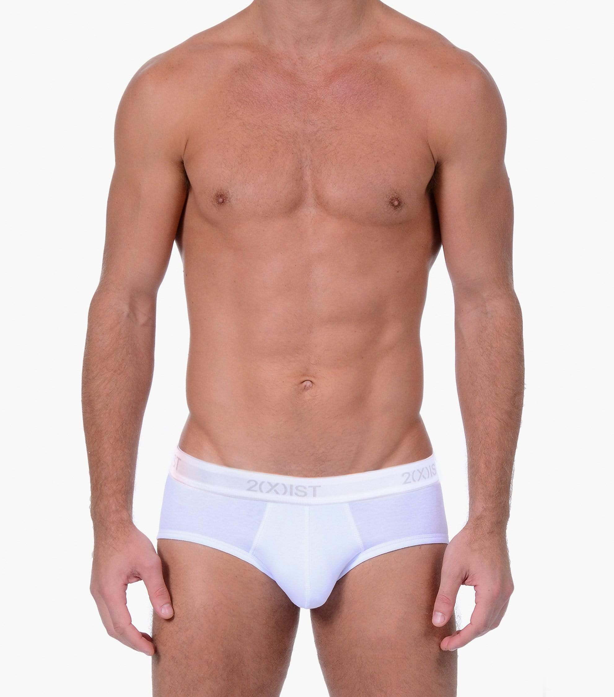  2xist Cotton 3 Pack Contour Pouch Brief - White New Logo - Bonton