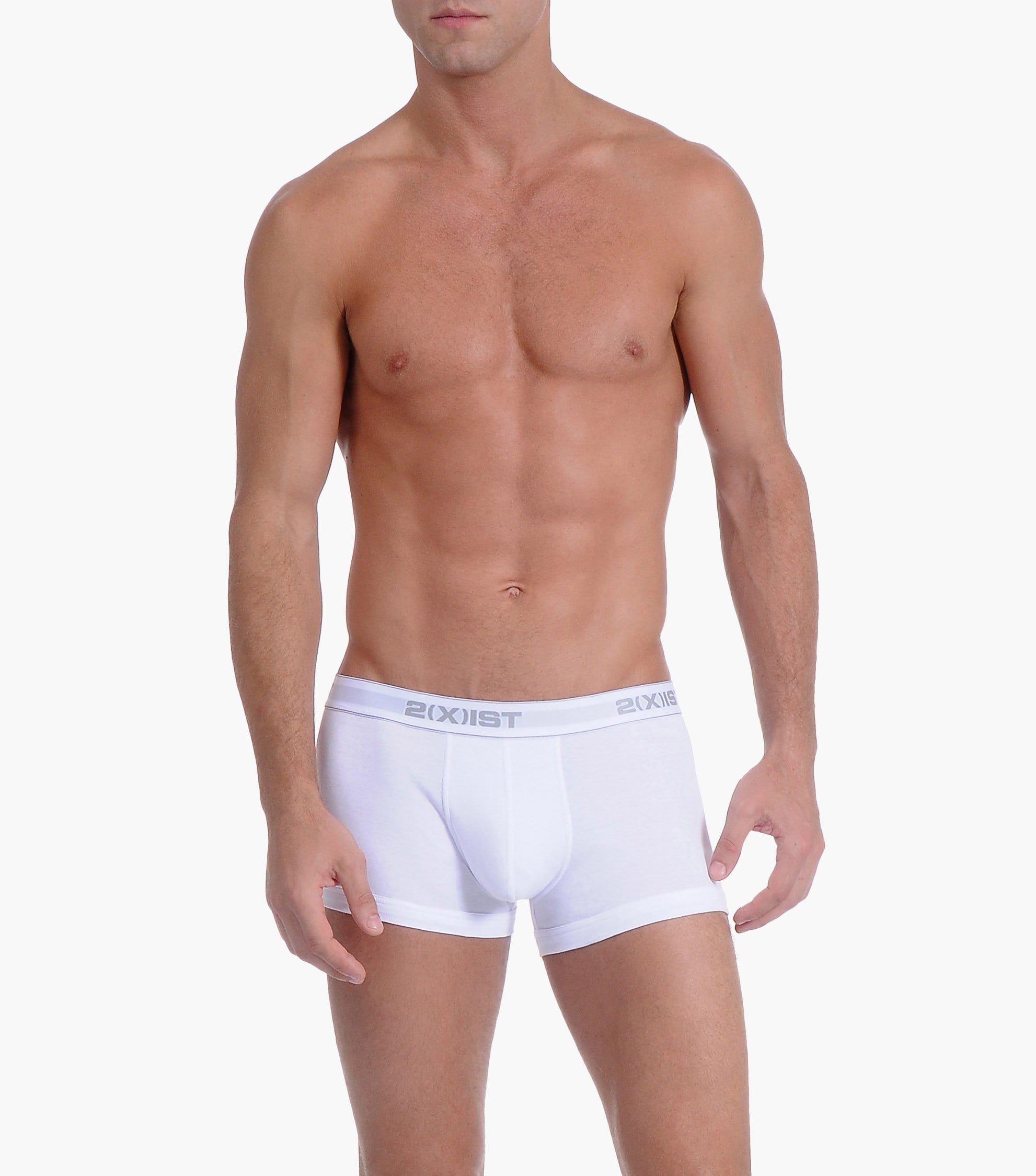  2xist Cotton 3 Packs No Show Trunk - White - Bonton