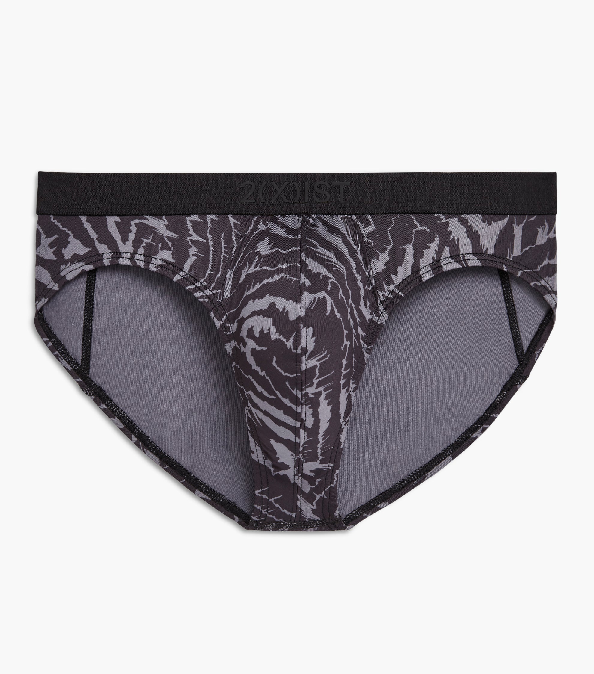  2xist Sliq Brief - Distorted Zebra Print - Bonton