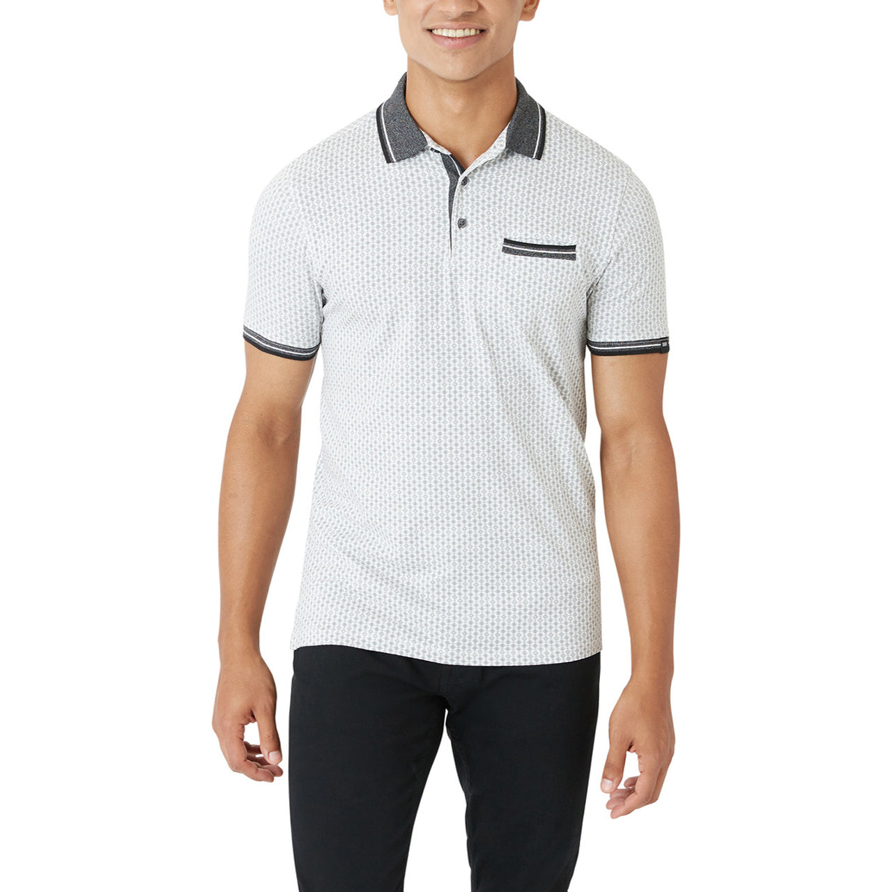  DKNY Diamond Polo - White - Bonton