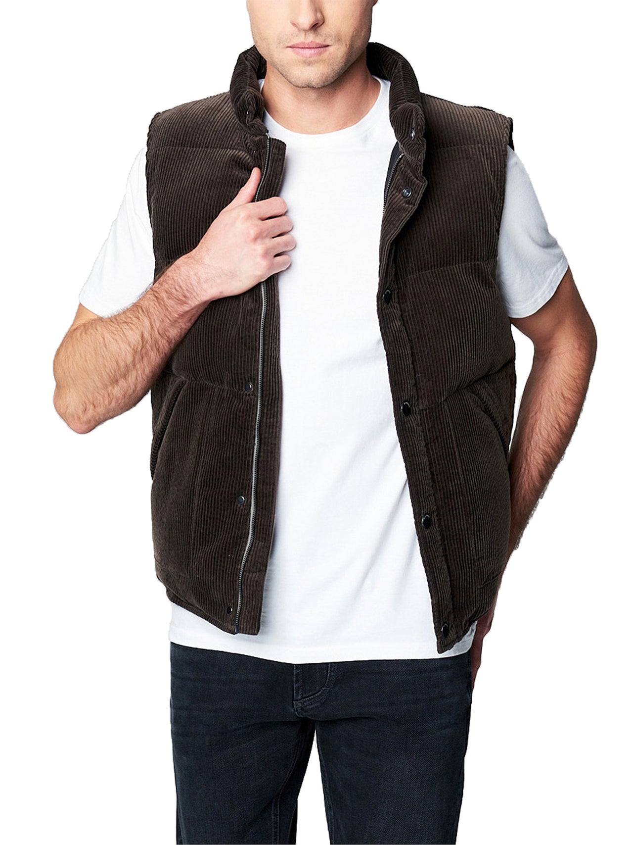  BlankNYC Cotton Flannel Vest - Taradiddle - Bonton