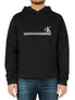  Calvin Klein Long Sleeves Foil Stripe Hoodie - Black Beauty - Bonton