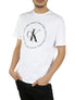  Calvin Klein Short Sleeves Monogram Circle Tee - Brilliant White - Bonton