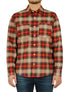  Calvin Klein Long Sleeves Linear Ombre Flannel Shirt - Travertine - Bonton