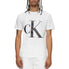  Calvin Klein Short Sleeves Relaxed Monogram Tee - Brilliant White - Bonton