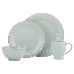 French Perle Groove 12-Piece Dinnerware Set