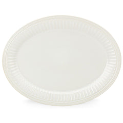 French Perle Groove Oval Platter