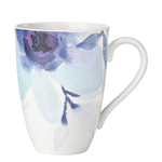 Indigo Watercolor Floral 4-Piece Dinnerware Set