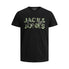  Jack & Jones Jcotech Logo Tee Ss Crew Neck Ln - Black - Bonton