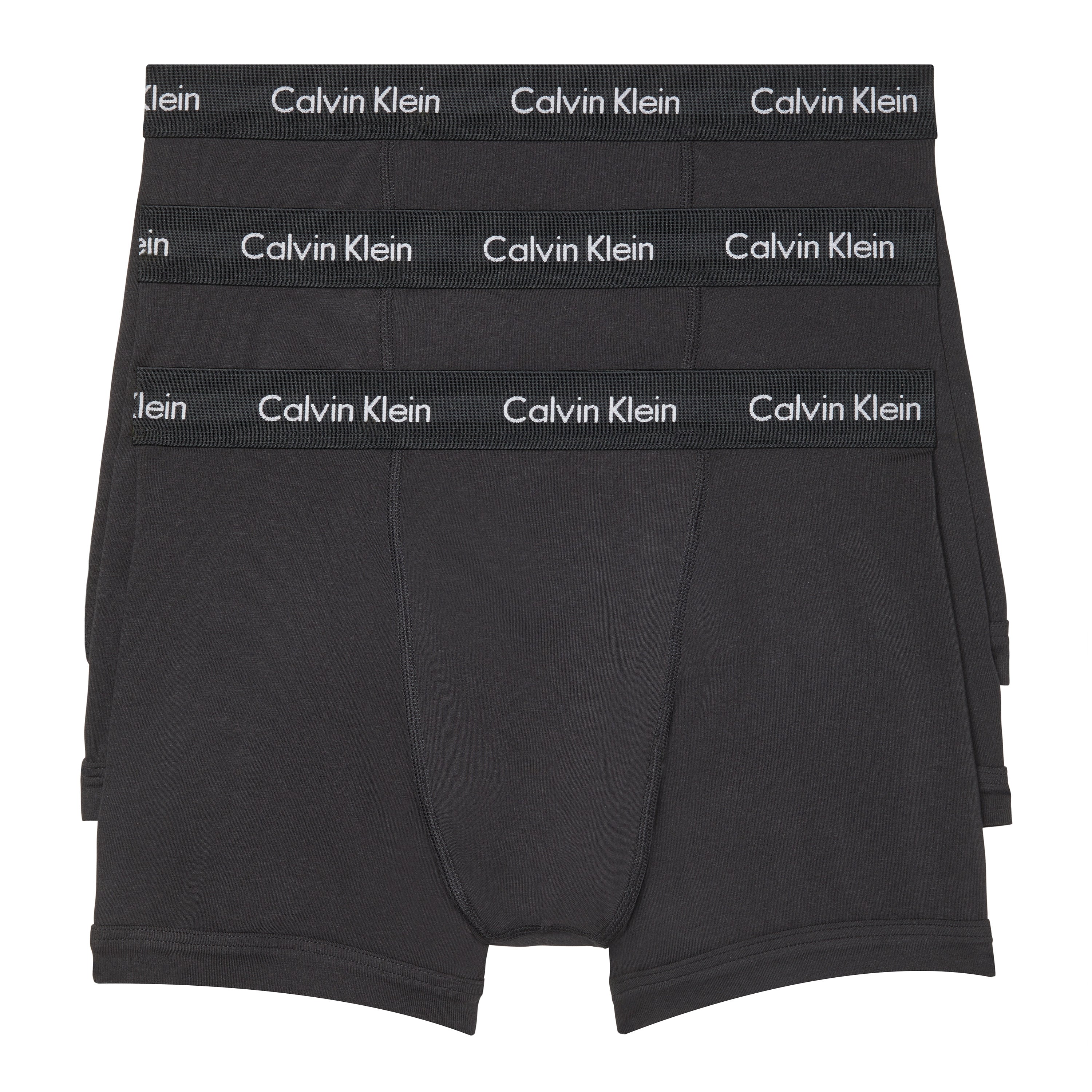  Calvin Klein Cotton Stretch Boxer Brief 3 Pack - Black - Bonton