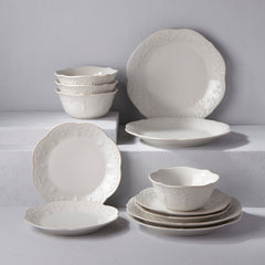 French Perle 12-Piece Dinnerware Set