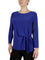 3 Quater Tie Front Solid Ity Top