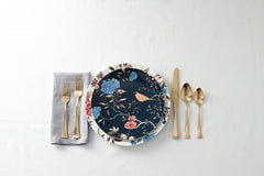 Sprig & Vine Navy Accent Plates Set of 4