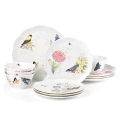 Butterfly Meadow Flutter 12-Piece Dinnerware Set