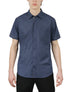  Ditsy Print Short Sleeve Shirt - Deep Navy - Bonton