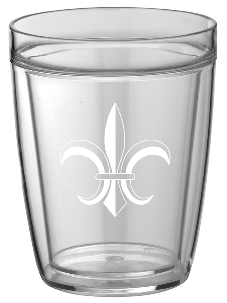Pastimes Fleur-de-lis Doublewall Insulated Drinking Glass Set of 4