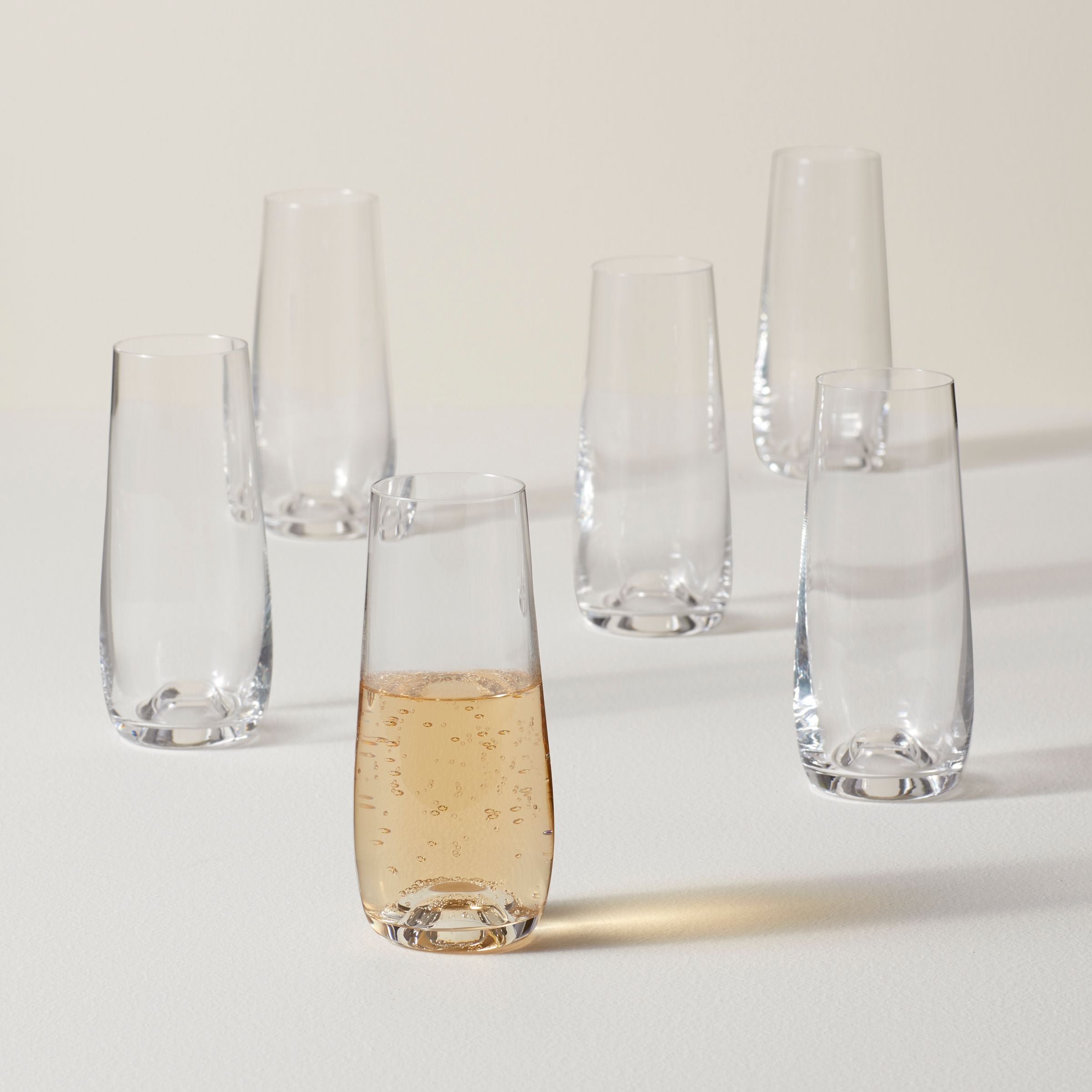  Lenox Tuscany Classics Stemless Flutes Set of 6 - Clear - Bonton