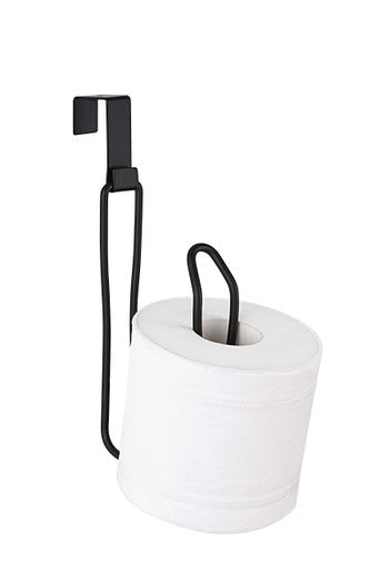  Over The Tank Toilet Tissue Paper Roll Holder Dispenser - Black - Bonton