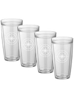 Pastimes Compass Doublewall Insulated Drinking Glass Set of 4