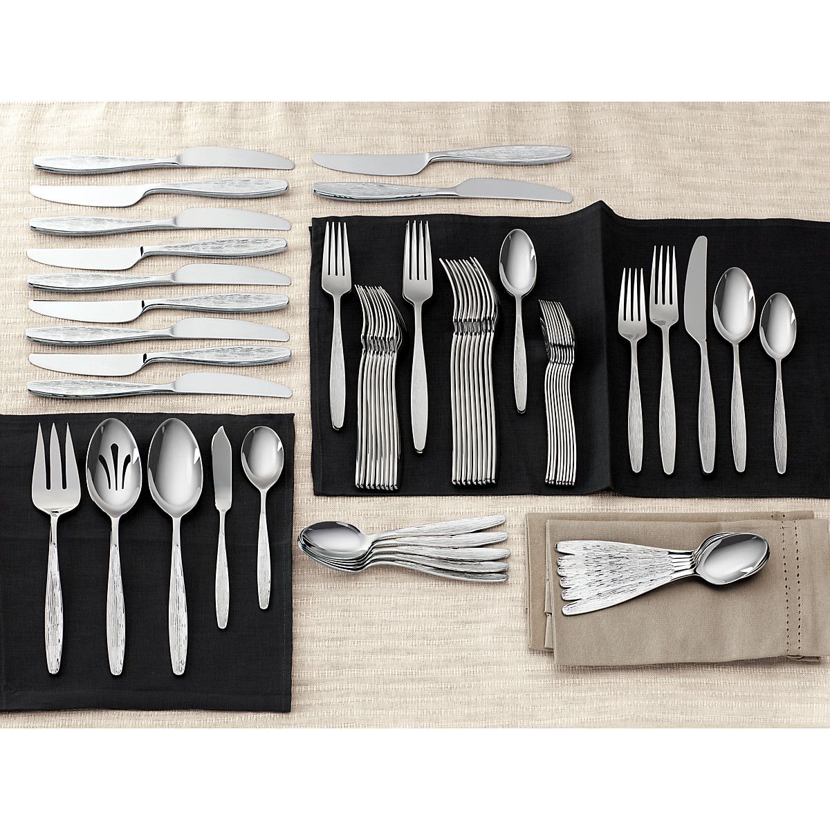  Lenox Emerick 65-Piece Flatware Set - Stainless Steel - Bonton