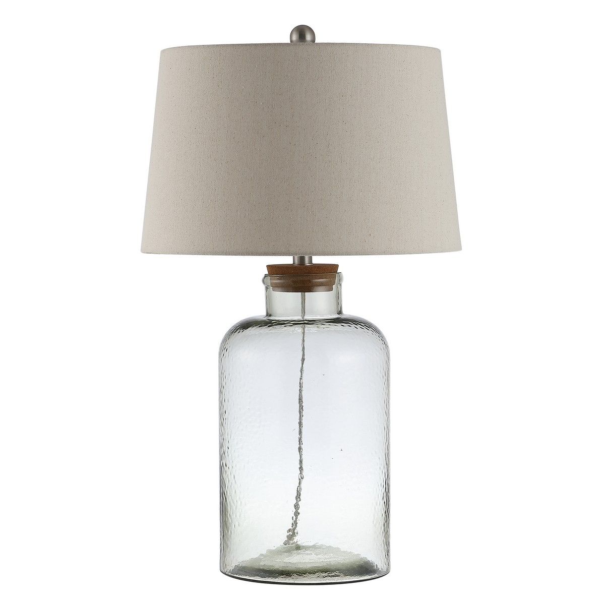  Safavieh Caden Glass Table Lamp Set of 2 - Beige - Bonton