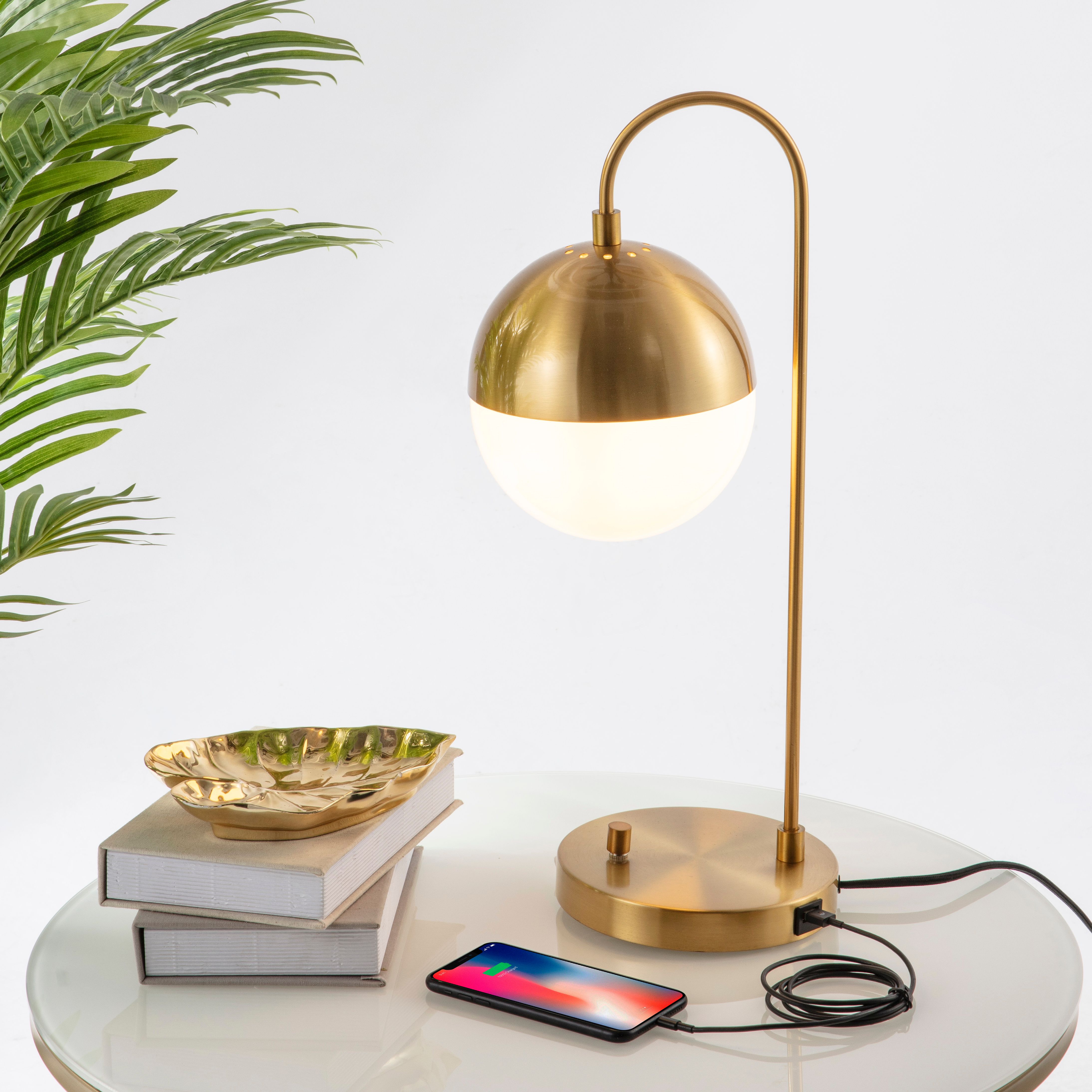  Safavieh Cappi Table Lamp - Gold - Bonton