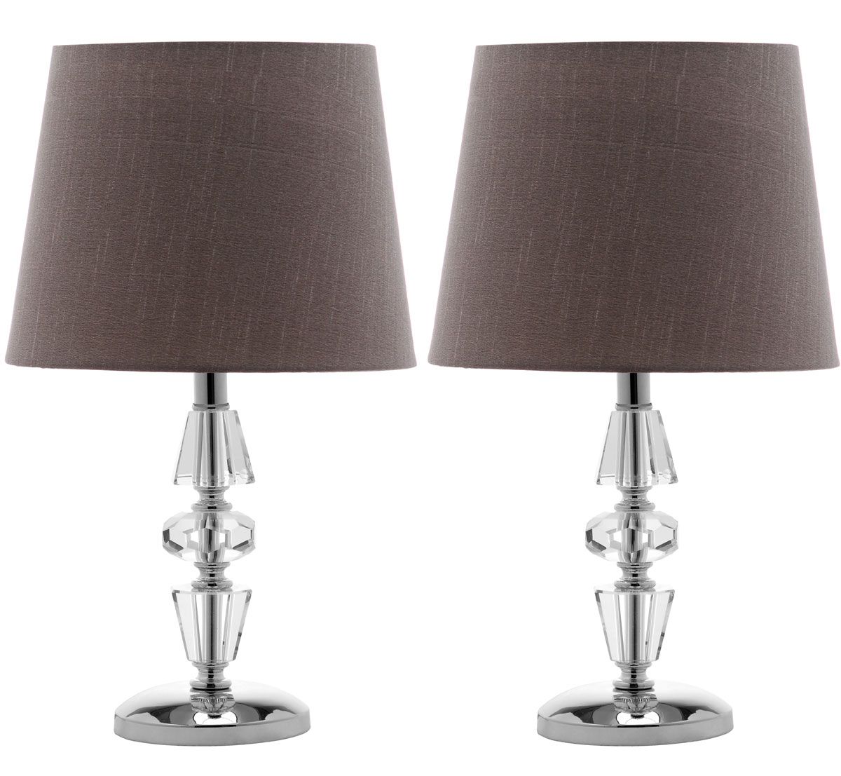  Safavieh Crescendo Tie Crystal Lamp Set of 2 - Brown - Bonton