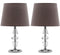 Crescendo Tie Crystal Lamp Set of 2