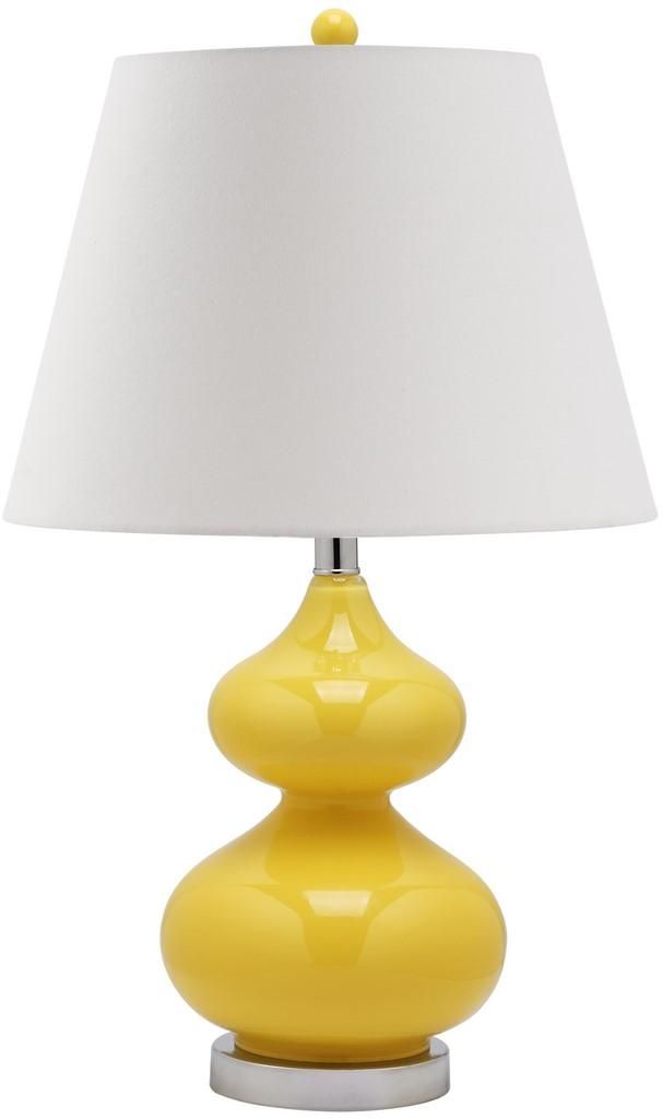  Safavieh Eva Double Gourd Table Lamp - Yellow - Bonton