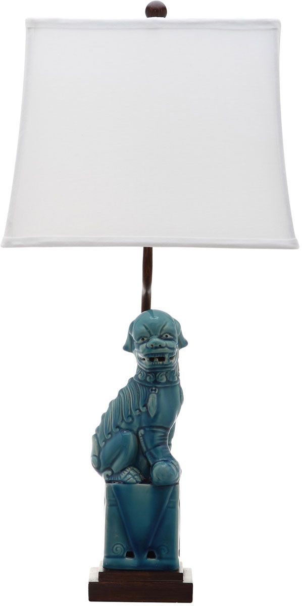  Safavieh Foo Dog Table Lamp Set of 2 - Blue - Bonton