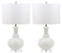  Safavieh Franny Table Lamp Set of 2 - White - Bonton