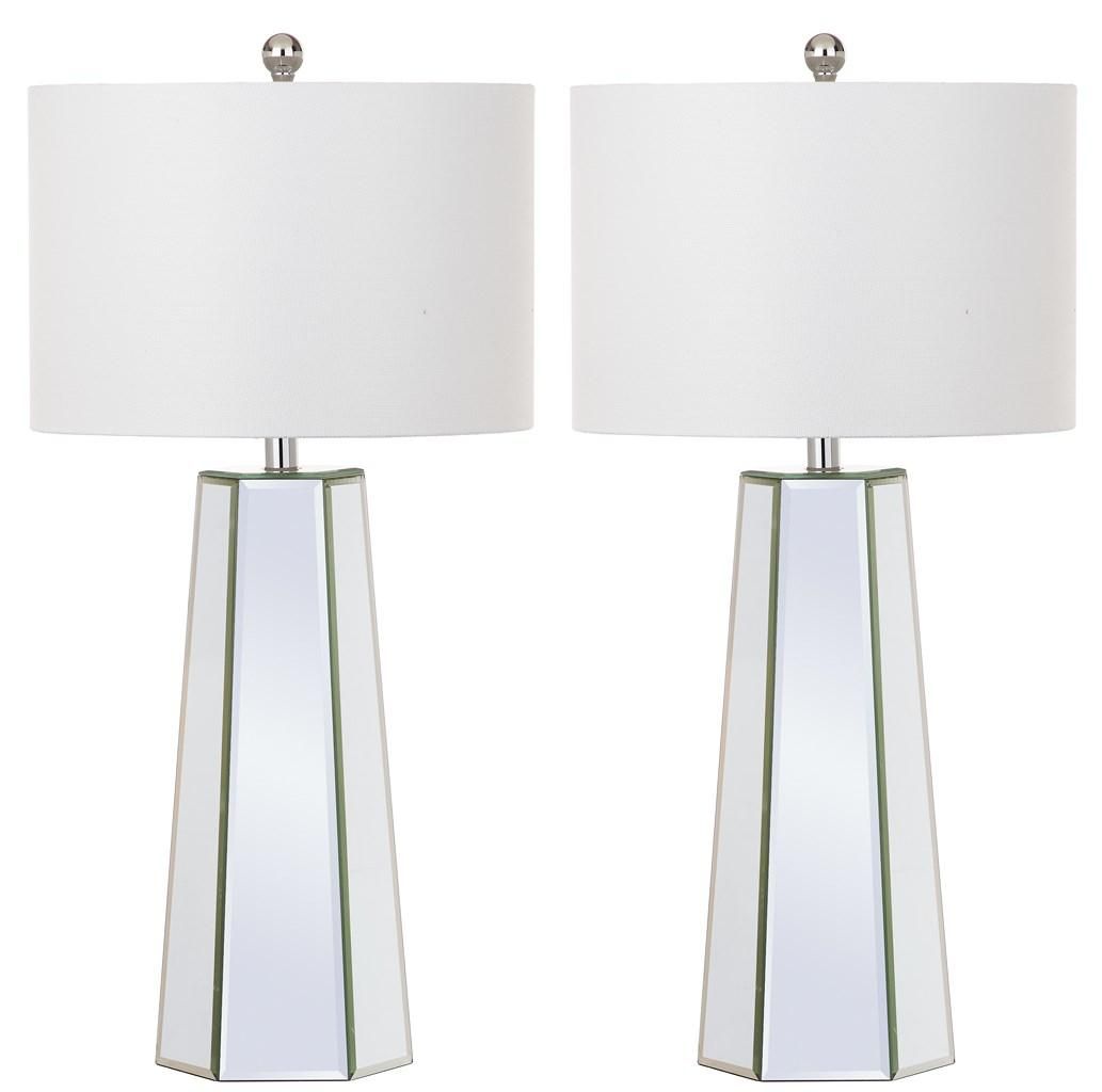  Safavieh Janice Table Lamp Set of 2 - Silver - Bonton