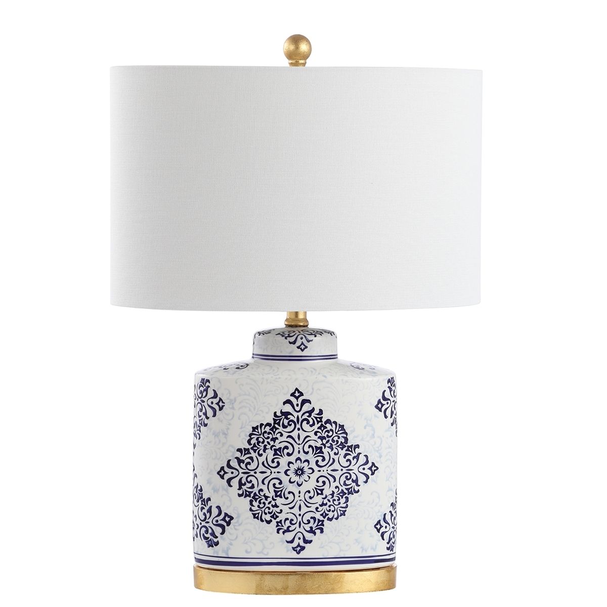  Safavieh Kamdyn Table Lamp Set of 2 - Blue - Bonton