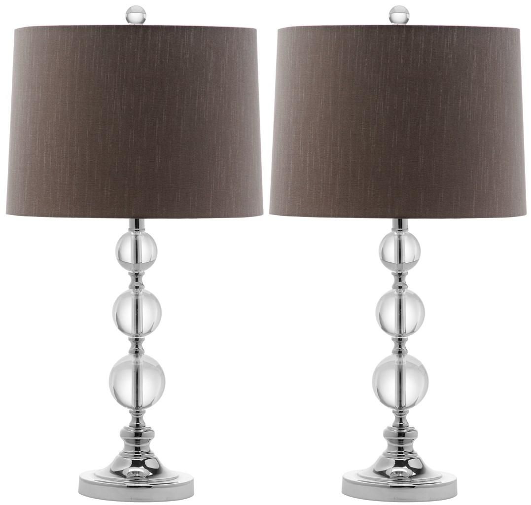  Safavieh Keeva Crystal Ball Lamp Set of 2 - Brown - Bonton