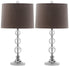  Safavieh Keeva Crystal Ball Lamp Set of 2 - Brown - Bonton