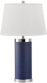  Safavieh Leather Column Table Lamp Set of 2 - Blue - Bonton