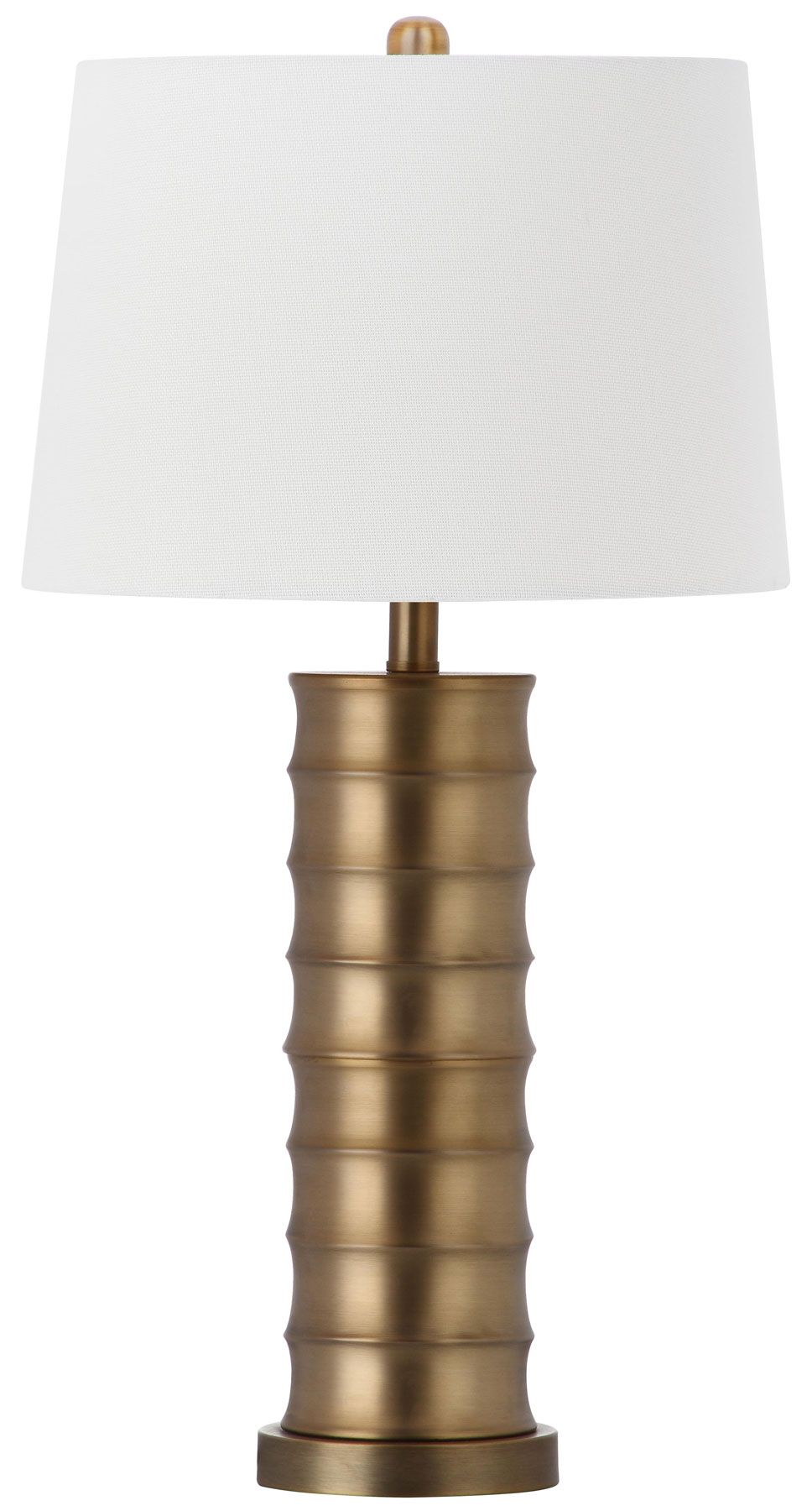  Safavieh Linus Brass Column Lamp Set of 2 - Brown - Bonton