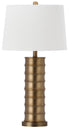  Safavieh Linus Brass Column Lamp Set of 2 - Brown - Bonton