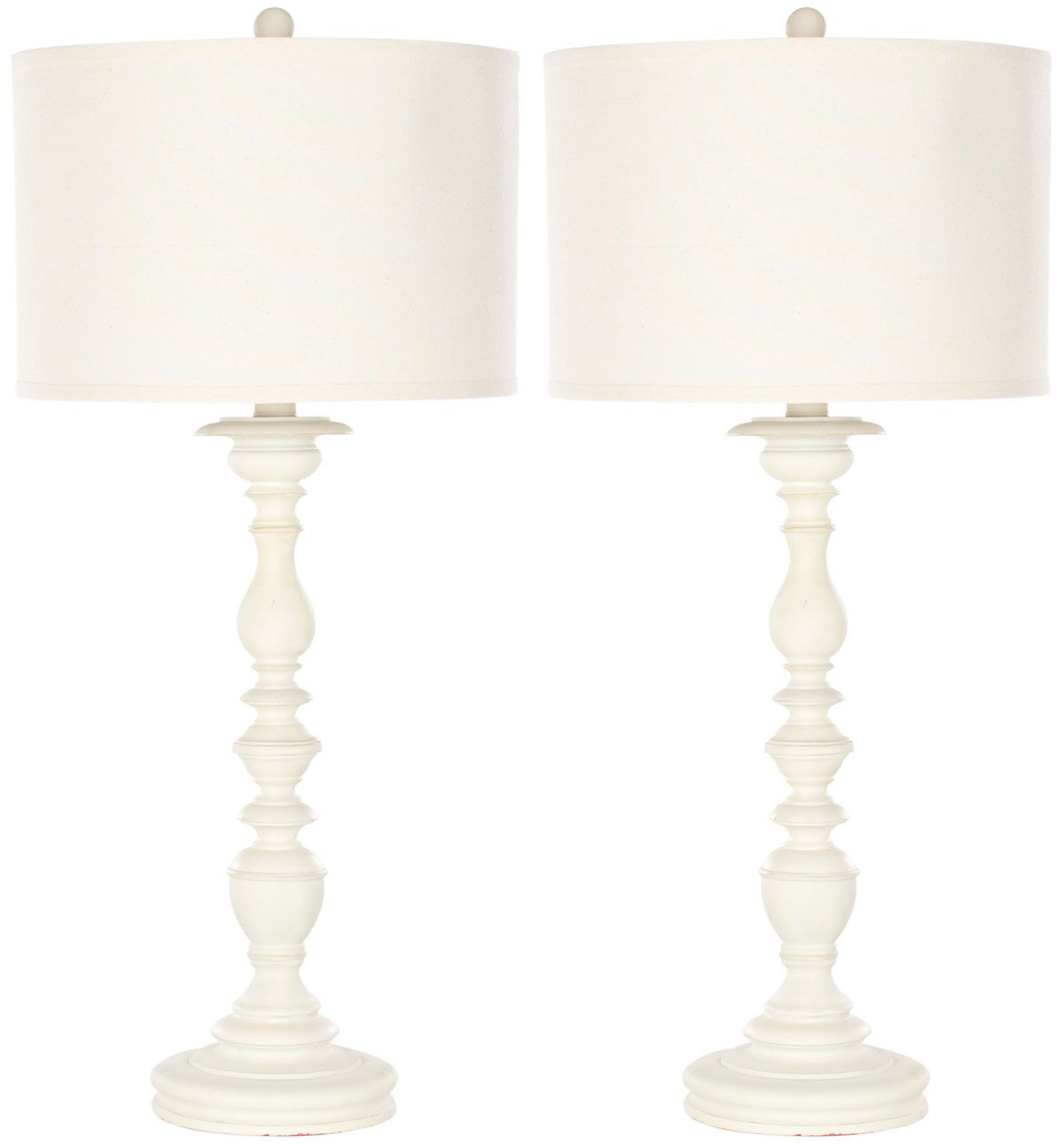  Safavieh Mamie White Candlestick Lamp Set of 2 - White - Bonton