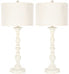  Safavieh Mamie White Candlestick Lamp Set of 2 - White - Bonton