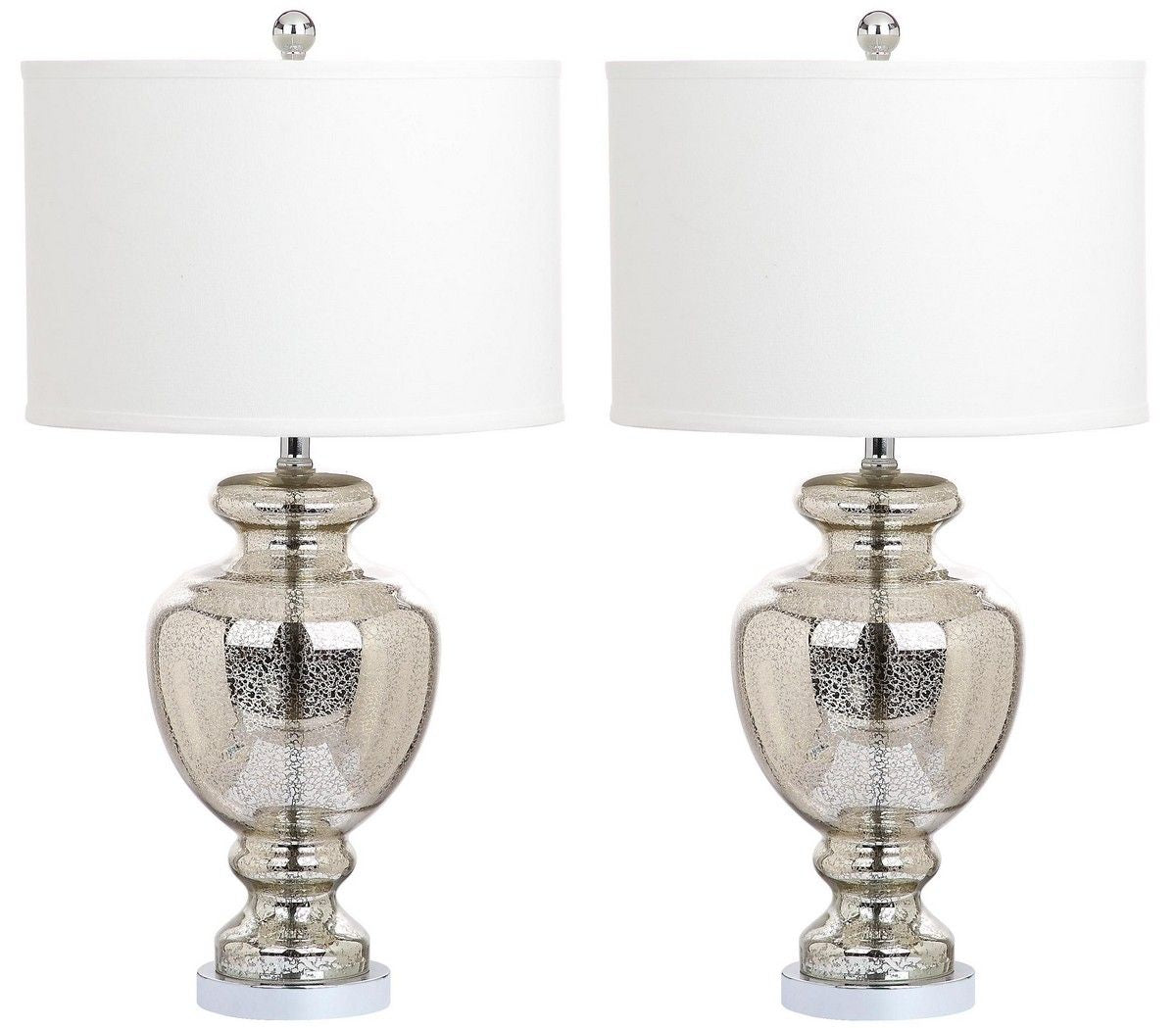  Safavieh Morocco Glass Lamp Set of 2 - Silver - Bonton