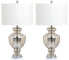  Safavieh Morocco Glass Lamp Set of 2 - Silver - Bonton