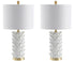  Safavieh Nico Table Lamp Set of 2 - White - Bonton