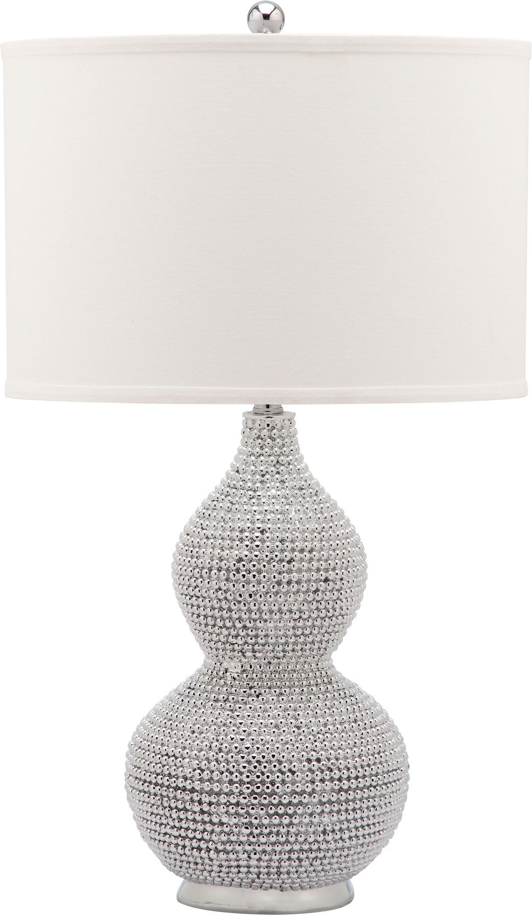  Safavieh Nicole Beaded Table Lamp Set of 2 - Silver - Bonton