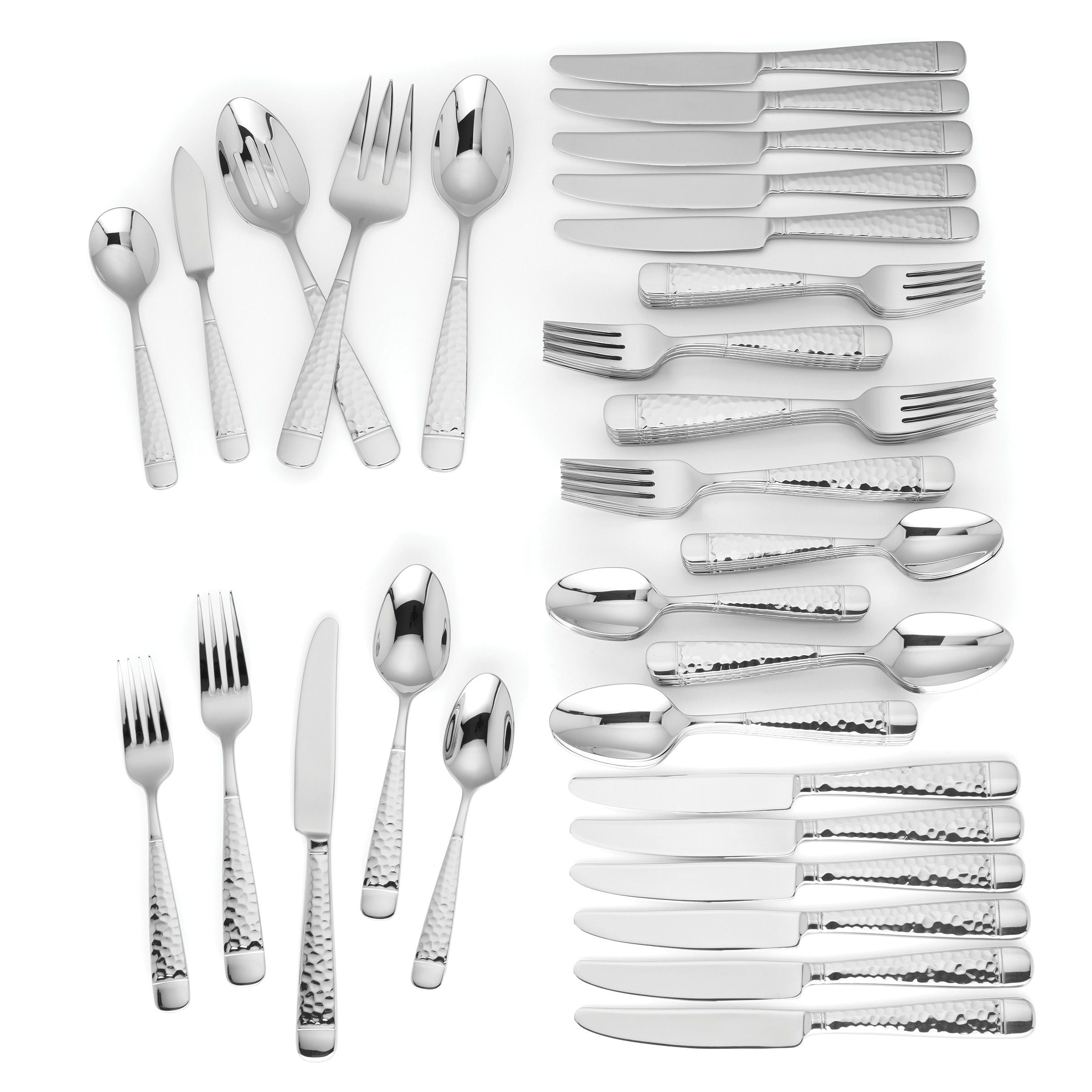  Lenox Eastwood 65-Piece Flatware Set - Stainless Steel - Bonton