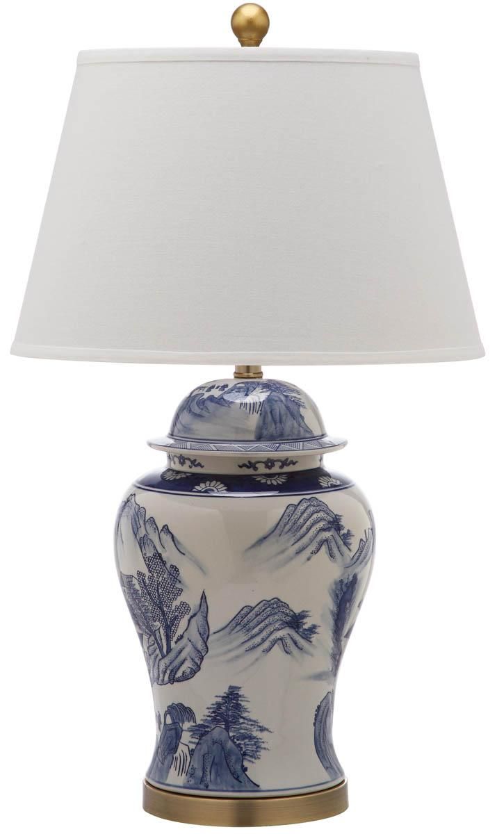  Safavieh Shanghai Ginger Jar Table Lamp Set of 2 - Blue - Bonton