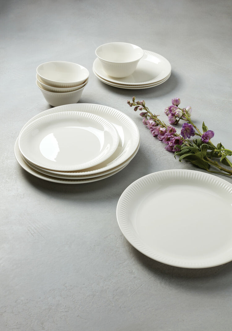Profile White 12-Piece Dinnerware Set