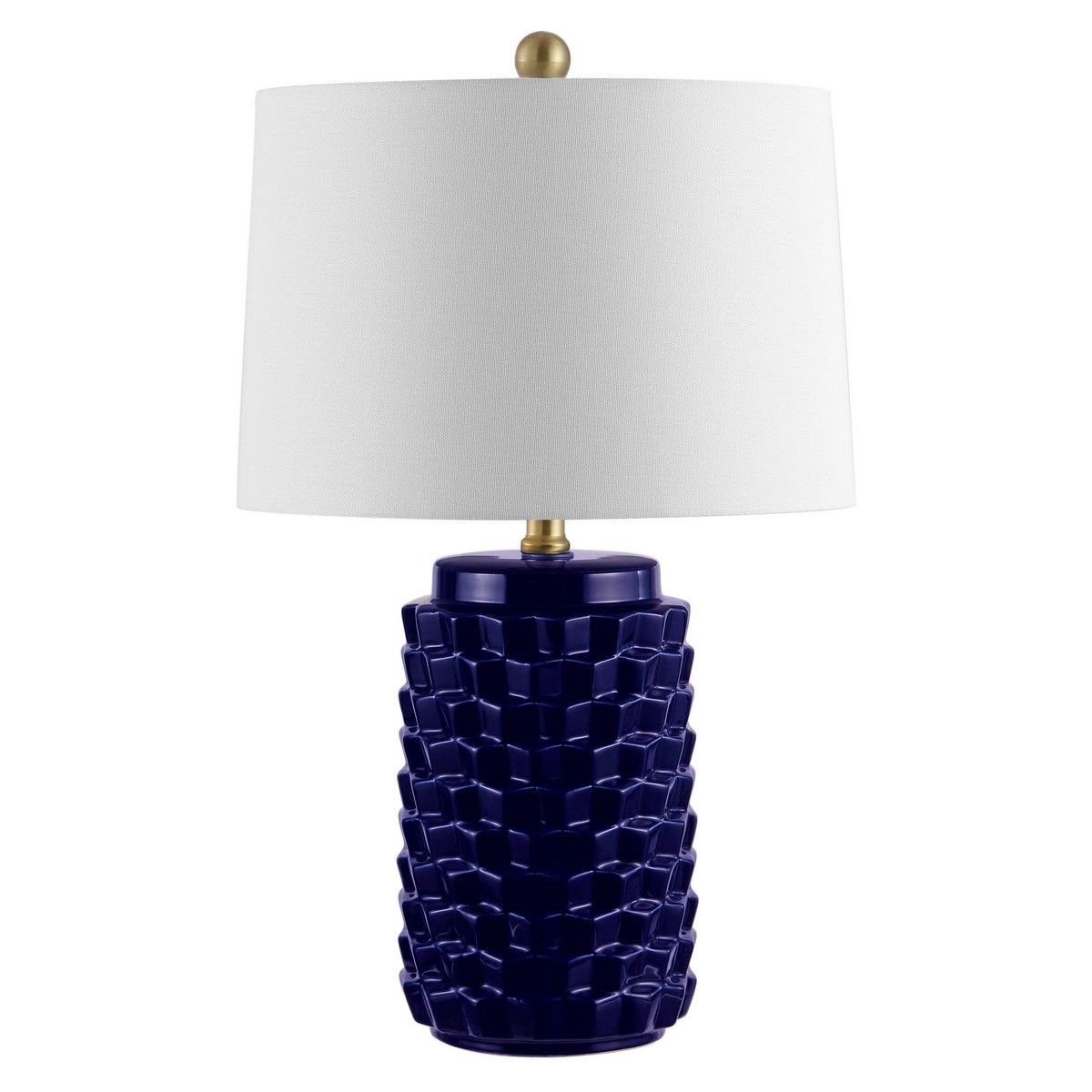  Safavieh Weldon Ceramic Table Lamp - Navy - Bonton