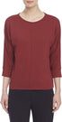  Anne Klein Dolman Sleeve Pullover Serenity Knit Top - Chianti - Bonton